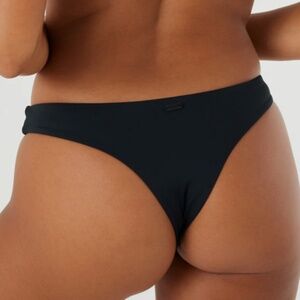 Roxy SD Beach Classics Tanga Bikini Swim Bottom Black